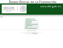 Tablet Screenshot of diariooficial.gob.mx