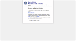 Desktop Screenshot of diariooficial.gob.sv